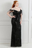 Load image into Gallery viewer, Black Spaghetti Straps Plus Size Prom Dress