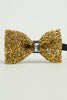 Load image into Gallery viewer, Golden Adjustable Bow Tie Formal Tuxedo Bowtie