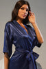 Load image into Gallery viewer, Navy Satin Boho Kimono Bridal Party Robes