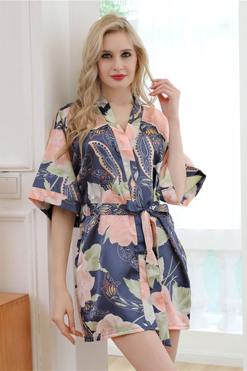 Non-personalized Bride Bridesmaid Floral Robes