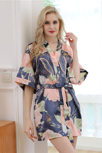 Non-personalized Bride Bridesmaid Floral Robes