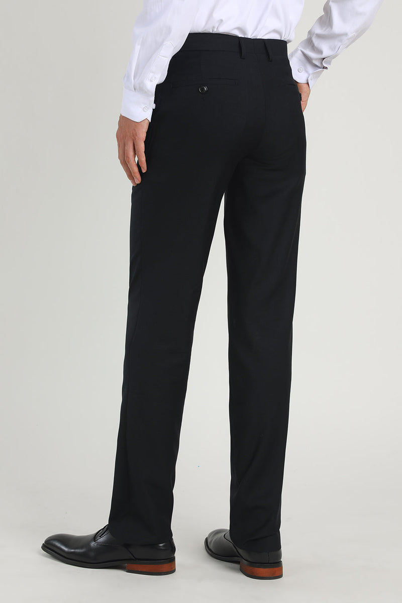 Load image into Gallery viewer, Black Straight Leg Suit Pants for Wedding