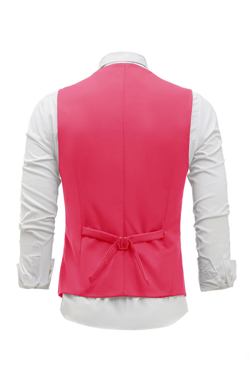 Load image into Gallery viewer, Fuchsia Single Breasted Shawl Lapel Men&#39;s Suit Vest