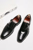 Load image into Gallery viewer, Brown Monk Strap Men&#39;s Leather Slip-On Dress Shoes