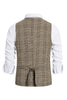 Load image into Gallery viewer, Brown Pinstripe Double Breasted Shawl Lapel Men&#39;s Suit Vest