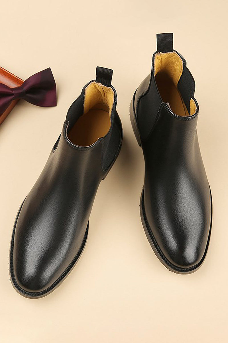 Load image into Gallery viewer, Black Leather Men Shoes
