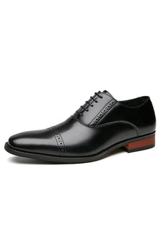 Black Slip-On Leather Men's Shoes