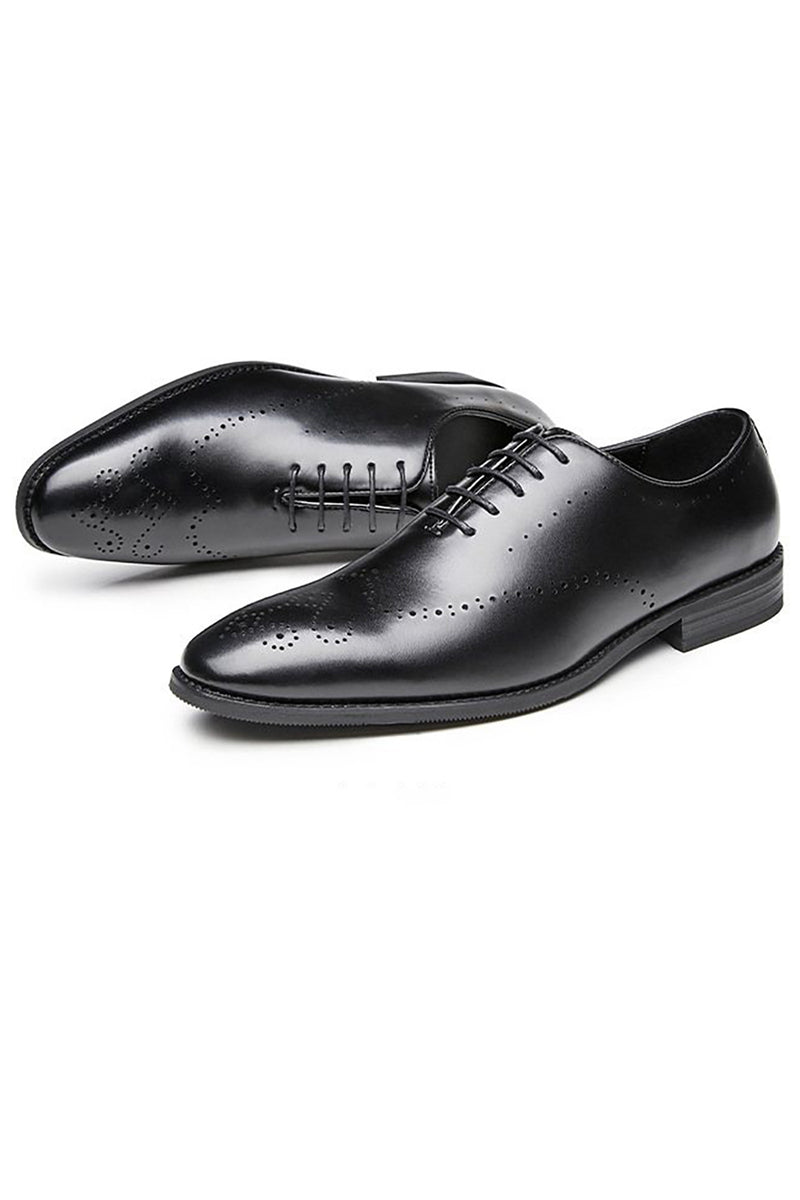 Load image into Gallery viewer, Black Leather Slip-On Men&#39;s Shoes