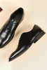 Load image into Gallery viewer, Black Leather Slip-On Men&#39;s Shoes