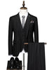 Load image into Gallery viewer, Black Stripe Notch Lapel 3 Piece Men Suits