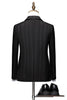 Load image into Gallery viewer, Black Stripe Notch Lapel 3 Piece Men Suits