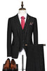 Load image into Gallery viewer, Black One Button 3 Piece Notch Lapel Men Suits