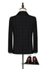 Load image into Gallery viewer, Black 3 Piece One Button Notch Lapel Men Suits