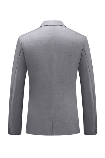 Grey Peak Lapel 2-Piece Double-Breasted Men Suit