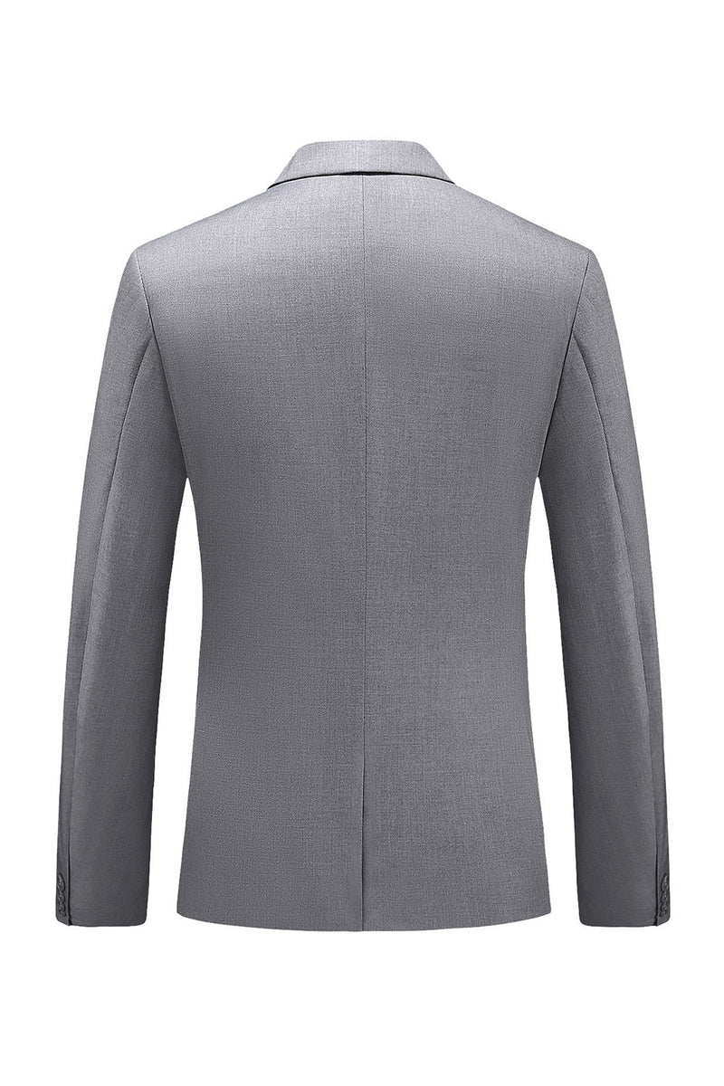 Load image into Gallery viewer, Grey Peak Lapel 2-Piece Double-Breasted Men Suit