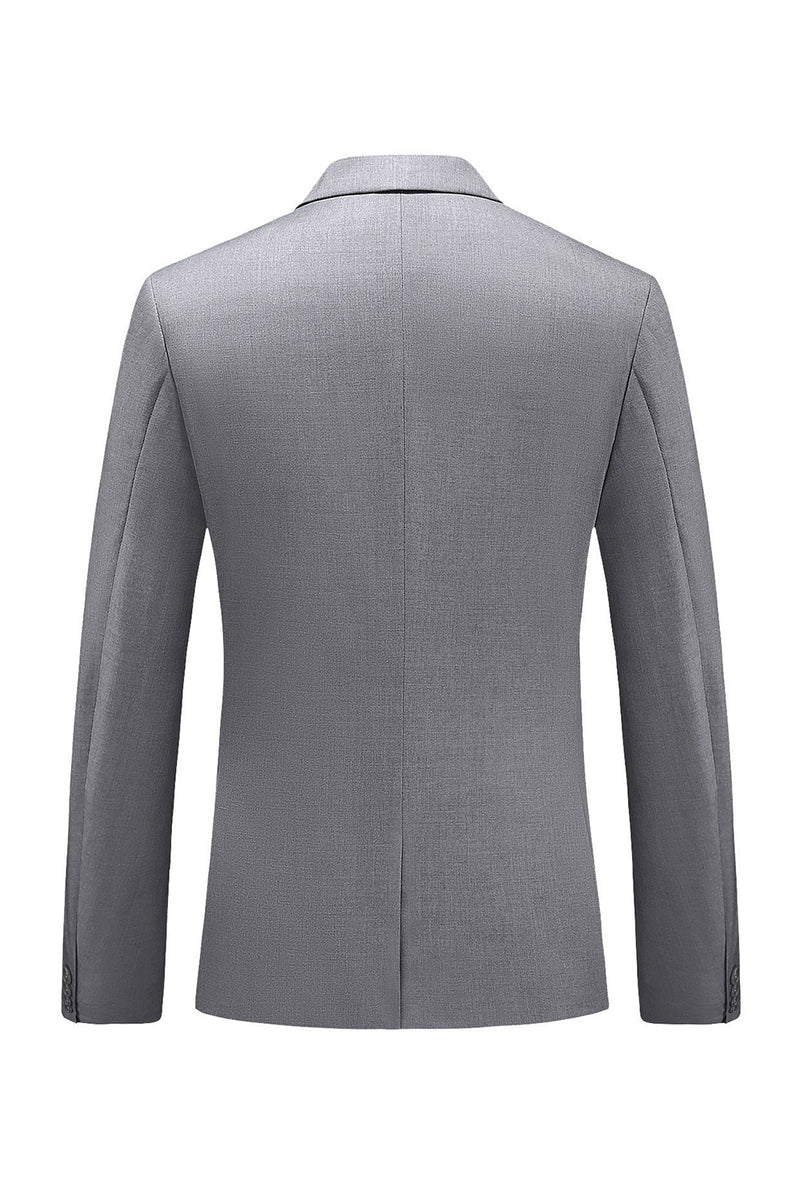 Load image into Gallery viewer, Grey Peak Lapel 2 Piece Double-Breasted Men Suits