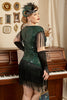 Load image into Gallery viewer, Dark Green Plus Size 1920s Gatsby Dress