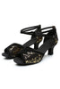 Load image into Gallery viewer, Black Gold Sequin 1920s Sandal