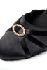 Load image into Gallery viewer, Black High Heel Diamond Buckle Modern Dance Shoes