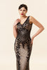 Load image into Gallery viewer, Sheath V Neck Champagne Sequins Long Formal Dress