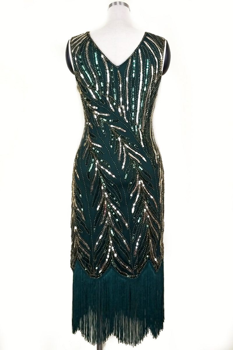 Load image into Gallery viewer, Sequin Great Gatsby Dress with Fringes