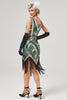 Load image into Gallery viewer, Dark Green 1920s Flapper Dress With Fringes