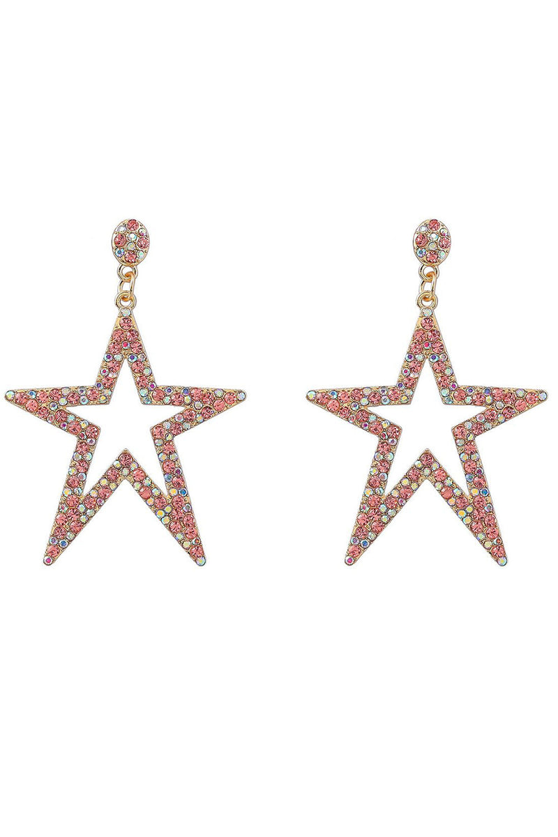 Load image into Gallery viewer, Five-Pointed Star Beaded Earrings