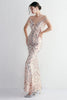 Load image into Gallery viewer, Round Neck Apricot Golden Long Prom Dress With Tassel