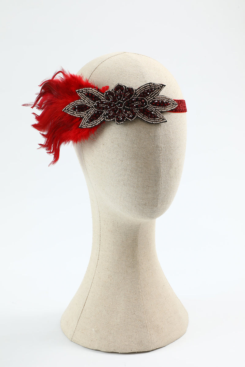 Load image into Gallery viewer, Red Five Pieces 1920s Party Accessories Set