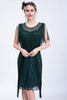 Load image into Gallery viewer, Black Glitter Sequins 1920s Flapper Dress with Fringes