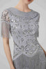 Load image into Gallery viewer, Blush Bodycon Sequins 1920s Dress with Fringes