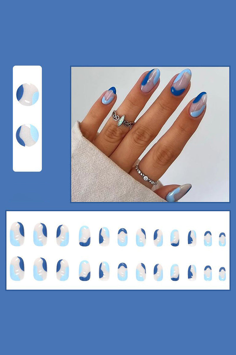 Load image into Gallery viewer, 24 Pcs Press On Nails Printed False Nail