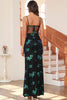 Load image into Gallery viewer, Dark Green Glitter Long Prom Dress with Slit