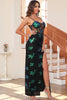 Load image into Gallery viewer, Dark Green Glitter Long Prom Dress with Slit