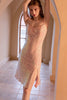 Load image into Gallery viewer, Spaghetti Straps Blush Sequins Cocktail Dress with Slit