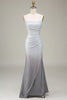 Load image into Gallery viewer, Grey Mermiad Sparkly Prom Dress with Pleated