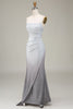 Load image into Gallery viewer, Grey Mermiad Sparkly Prom Dress with Pleated