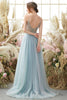 Load image into Gallery viewer, Lavender Tulle A-line Prom Dress with Beading