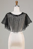 Load image into Gallery viewer, Sequins Black Glitter 1920s Cape with Beaded