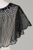 Load image into Gallery viewer, Sequins Black Glitter 1920s Cape with Beaded