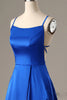 Load image into Gallery viewer, Royal Blue Halter Backless A Line Prom Dress