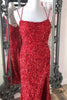 Load image into Gallery viewer, Mermaid Glitter Sequins Sexy Hot Pink Backless Long Prom Dress