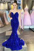 Load image into Gallery viewer, Strapless Sequins Black Mermaid Prom Dress