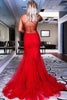 Load image into Gallery viewer, Blue Spaghetti Straps Backless Appliques Prom Dress