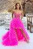 Load image into Gallery viewer, Red Tulle High-Low Prom Dress