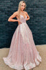 Load image into Gallery viewer, Sparkly Hot Pink Sequins A-Line Long Prom Dress