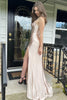 Load image into Gallery viewer, Hot Pink Spaghetti Straps Satin Mermaid Prom Dress with Slit