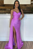 Load image into Gallery viewer, Sheath Sweetheart Hot Pink Long Prom Dress with Split Front