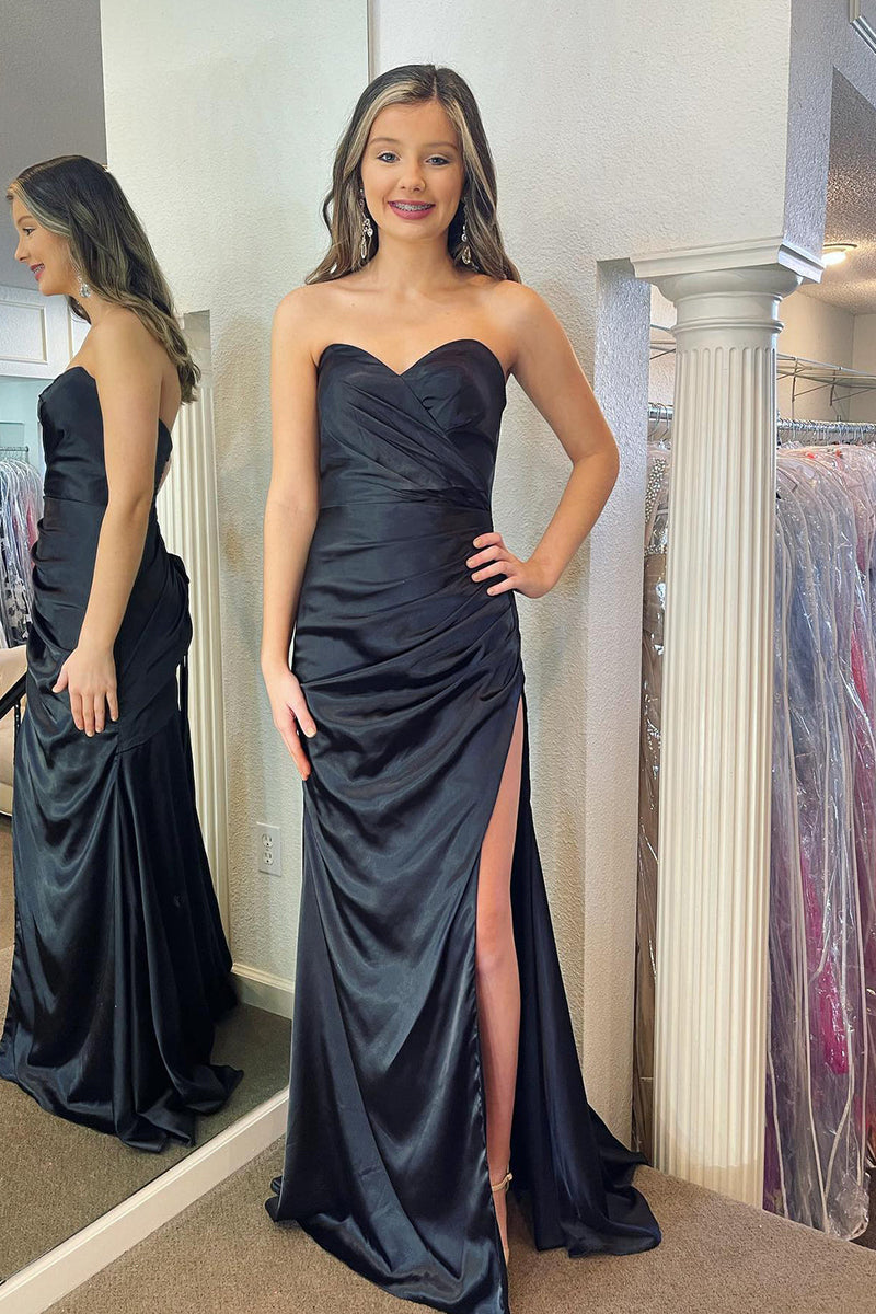 Load image into Gallery viewer, Plus Size Mermaid Black Long Prom Dress with Feathers