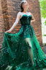 Load image into Gallery viewer, Orange Sheath Corset Long Prom Dress with Appliques